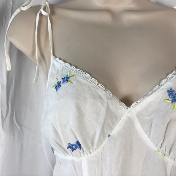 ✨RARE HTF Vintage Victoria’s Secret Cotton‎ Embroidery Cottage Corset Slip dress - Picture 3 of 7